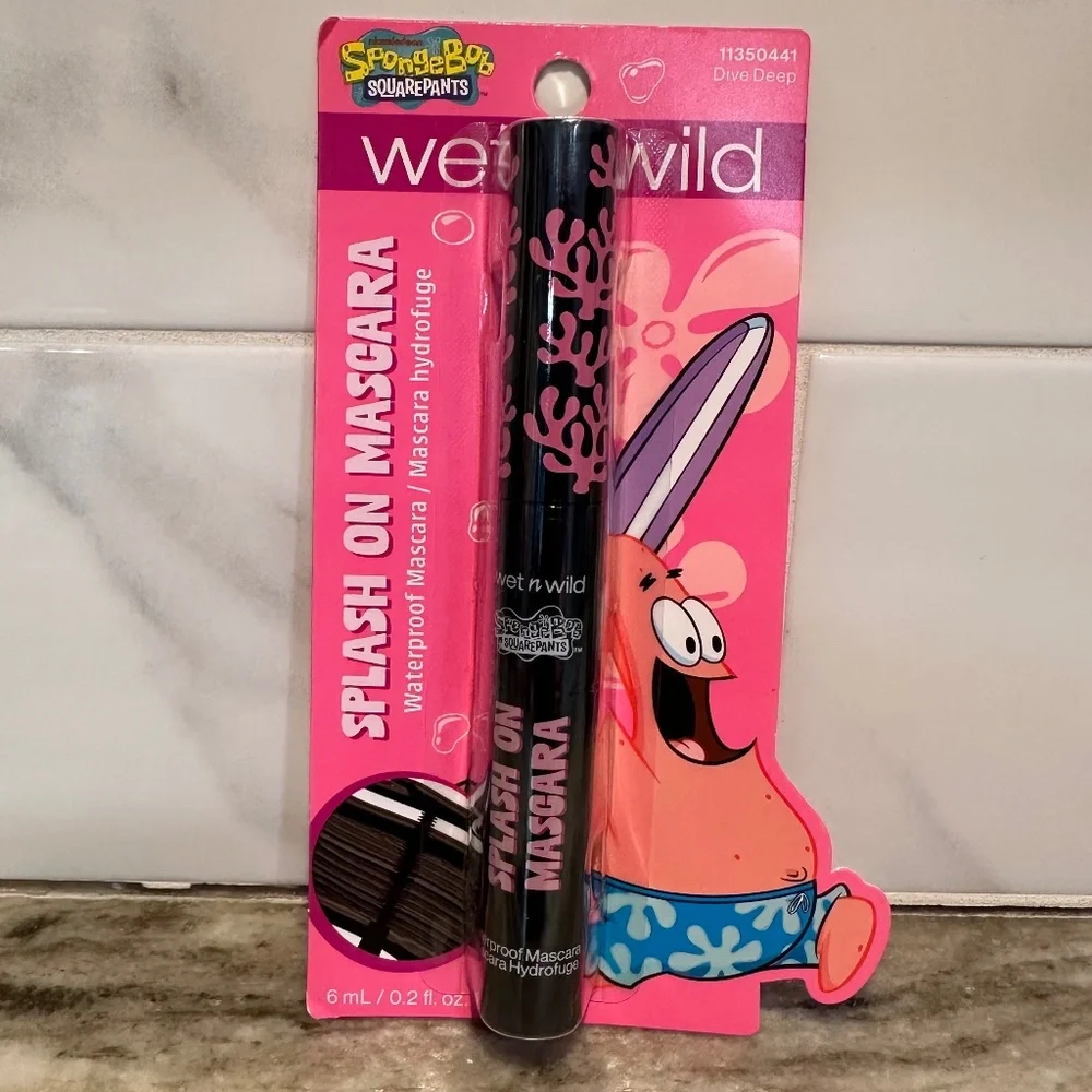 3pc Wet N Wild SpongeBob Splash On WATERPROOF MASCARA - Black Blue Yellow SEALED